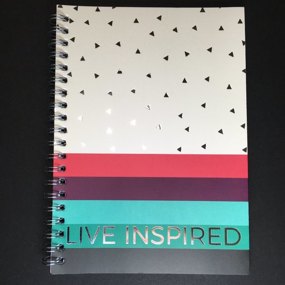 Other - *3/$15* Striped "LIVE INSPIRED" Journal